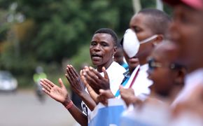 Members of civil society protest in Nairobi, Kenya - 04 Mar 2020