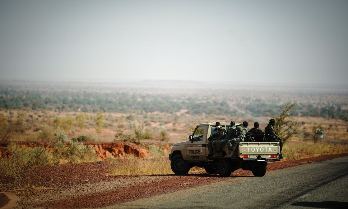 Sicherheitskräfte auf dem Weg nach Ouallam, Niger.
