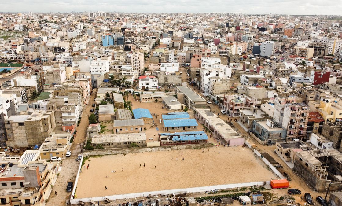 Aerial photo of Dakar, Senegal in 2020.