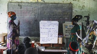 South Sudanese NGO "Health Link" trains community health workers.