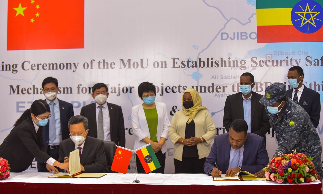 On March 6, 2021, China and Ethiopia signed a Memorandum of Understanding (MoU) establishing security safeguarding measures for BRI projects (BRI) in Ethiopia. 