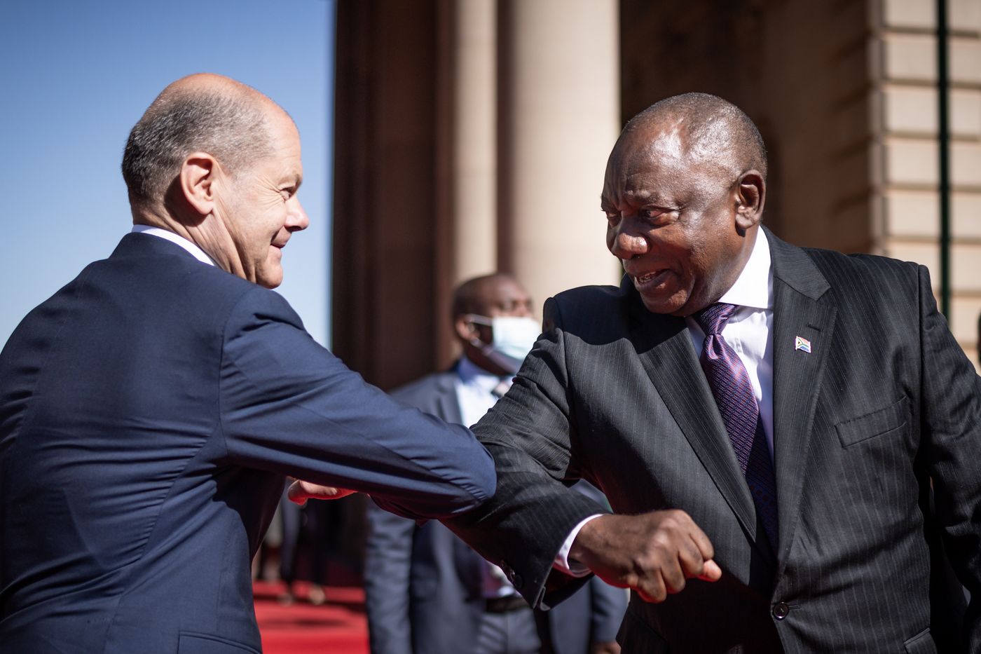 Chancellor Olaf Scholz with South Africa