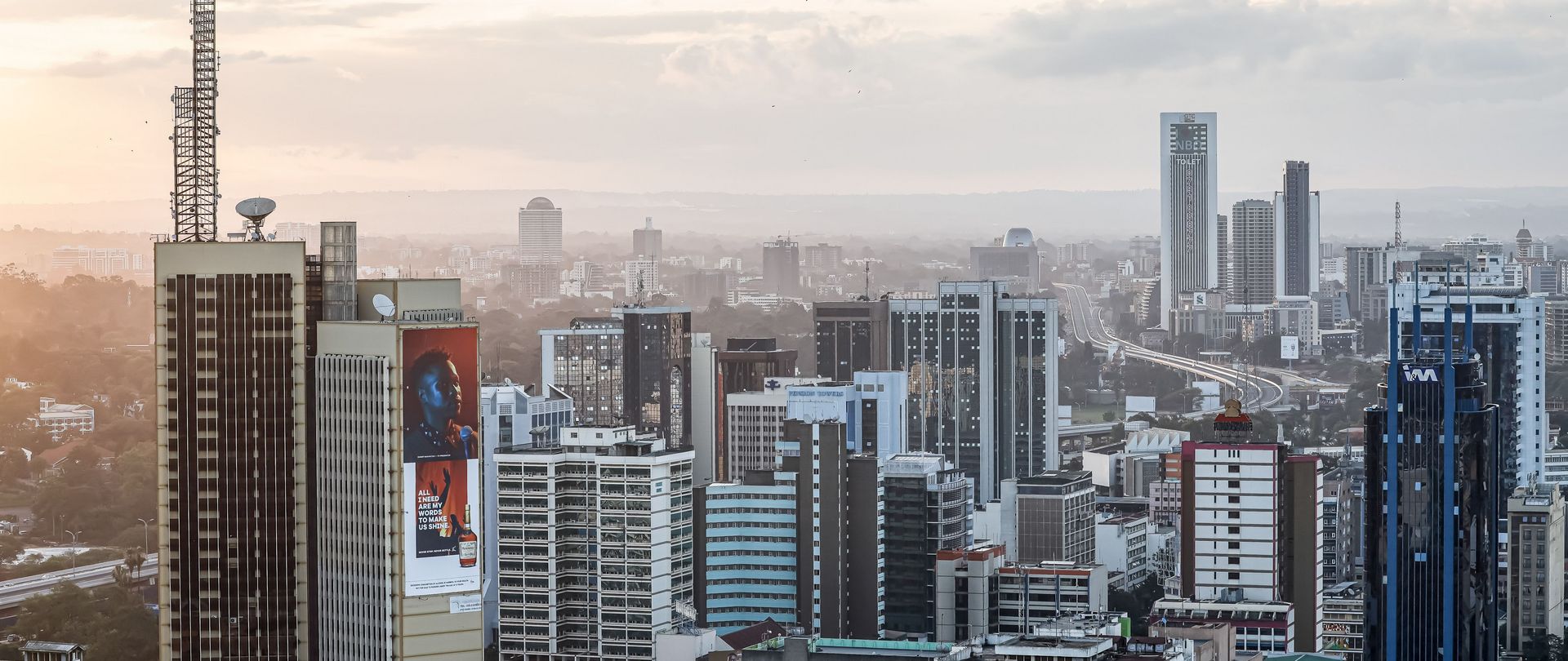 An aerial view of Nairobi. 